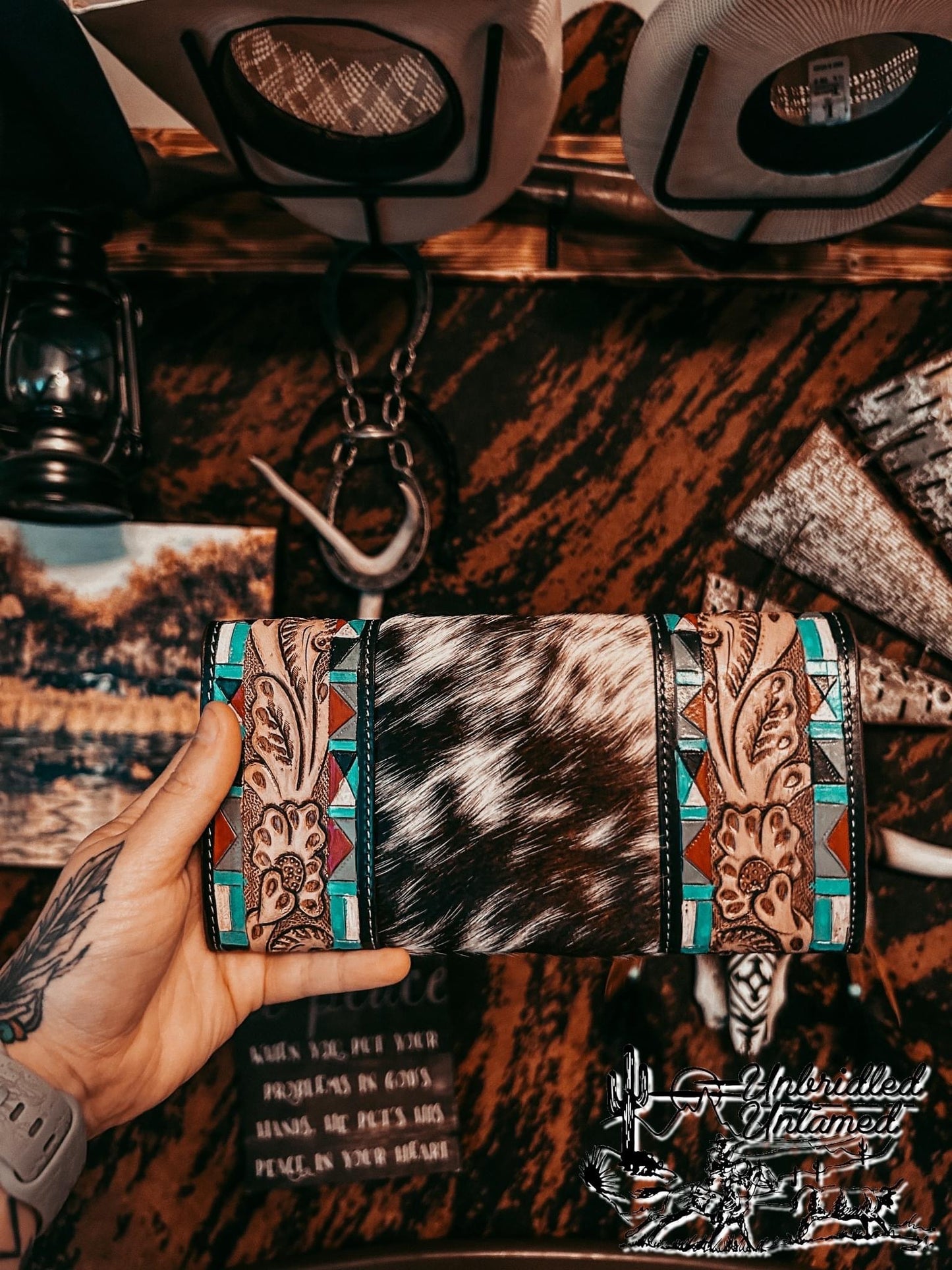 Aztec Cowhide Wallet