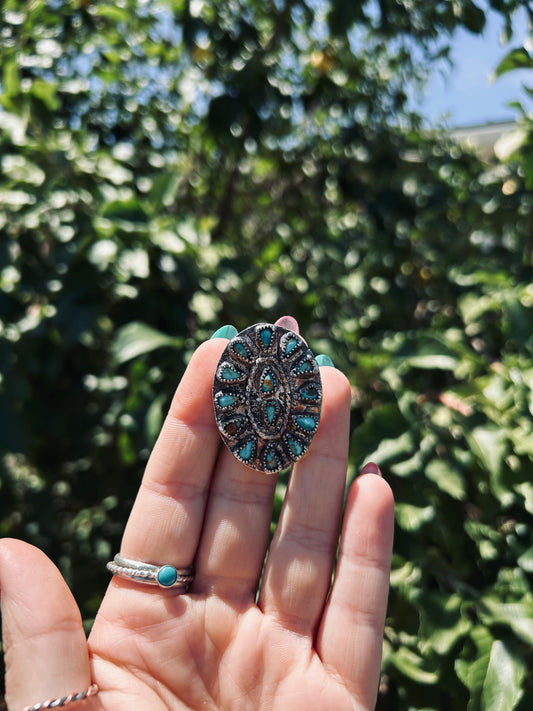 Wildflower Bloom Adjustable Cluster Ring