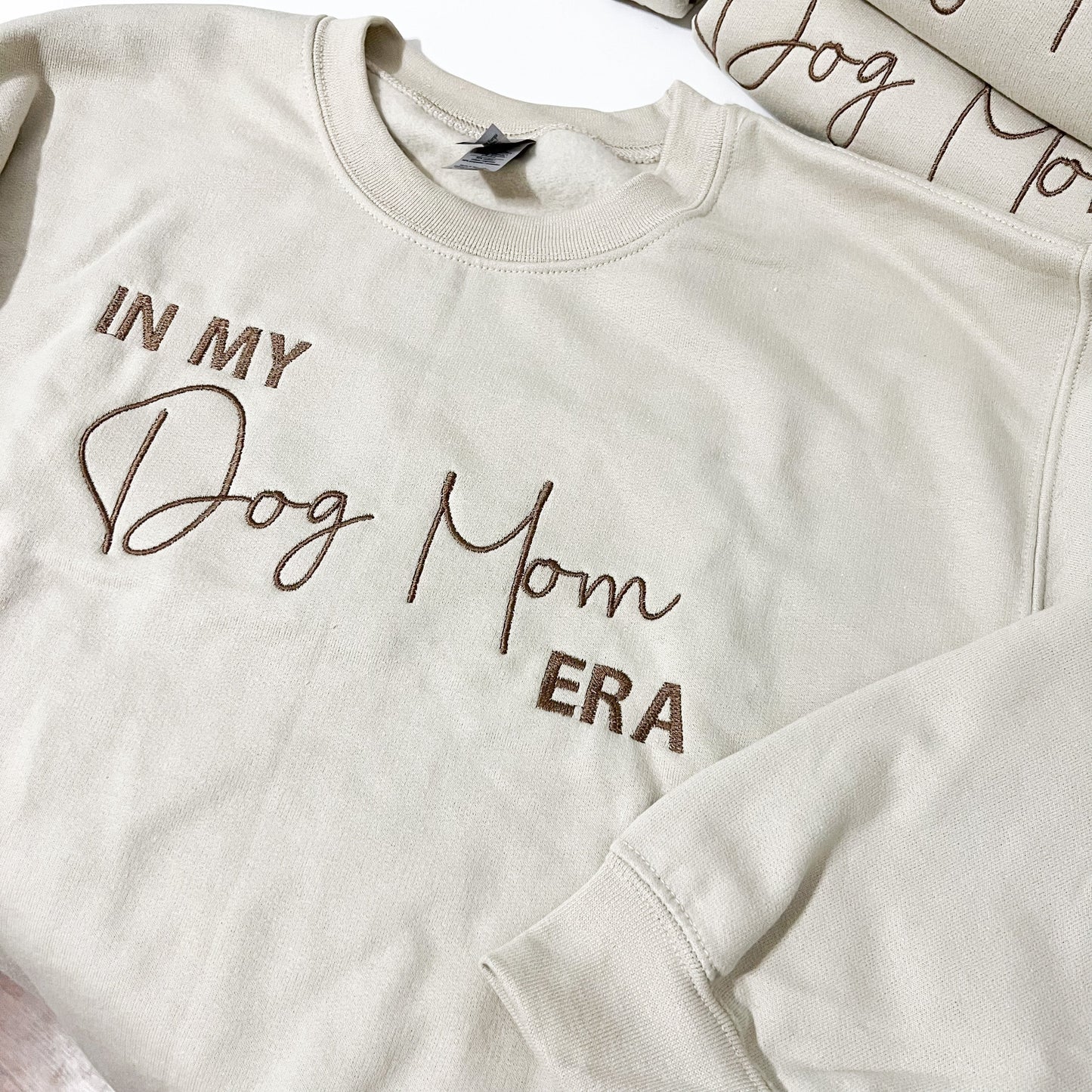 Dog Mom Era Embroidered Crewneck Sweatshirt Preorder