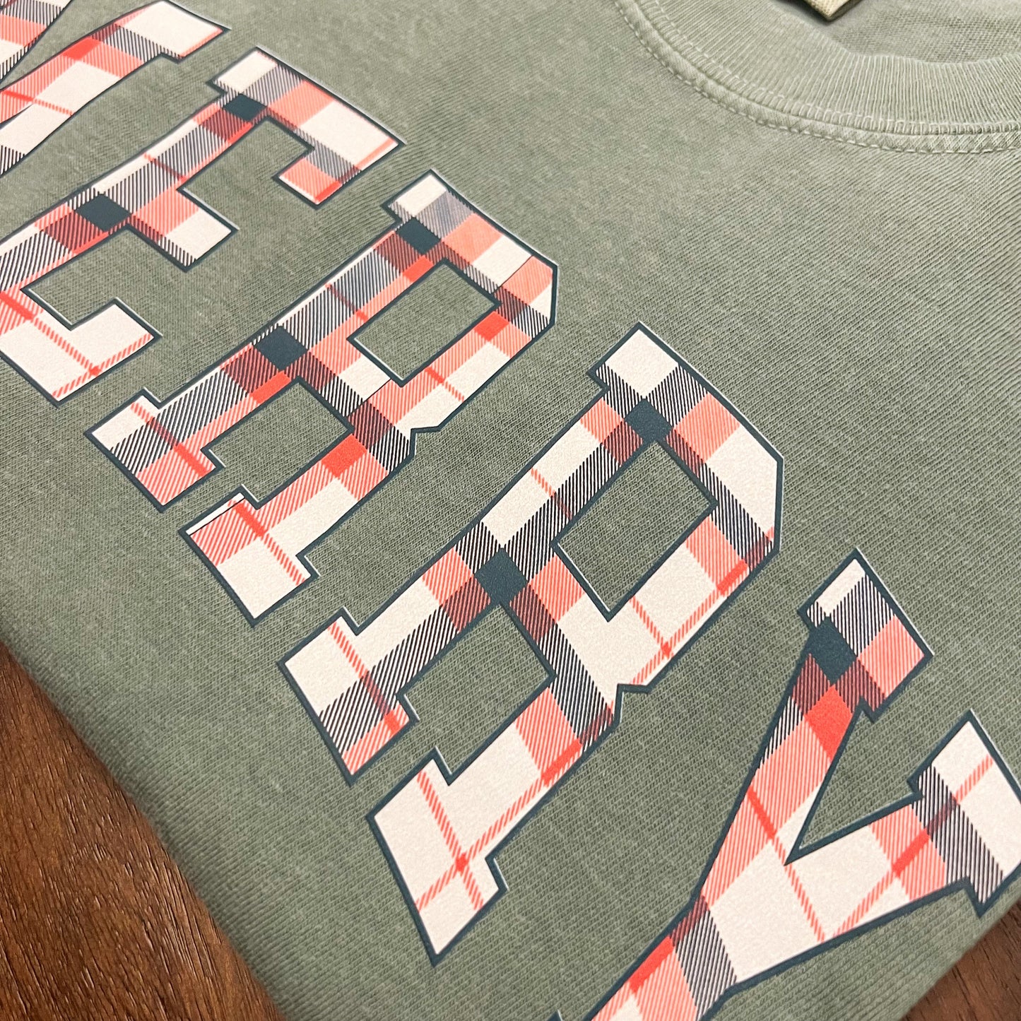 Merry Plaid Comfort Colors Graphic Tee Preorder