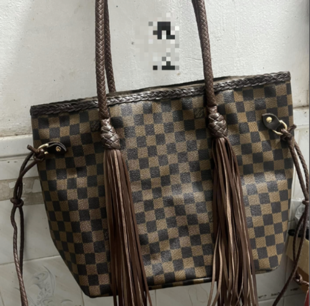 Brown Faux LV Tote