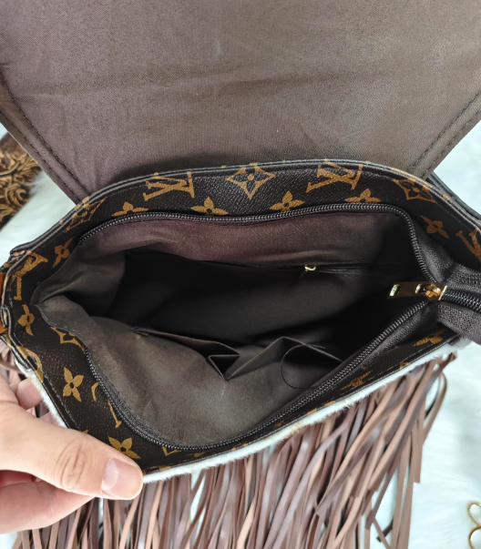 Cowprint Faux LV Crossbody