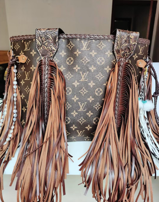 Fringe Faux LV Tote