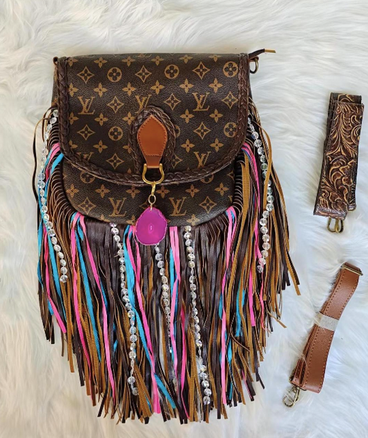 Multicolor w/ Jewels LV Crossbody faux