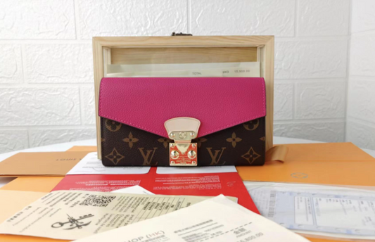 Pink LV Wallet faux