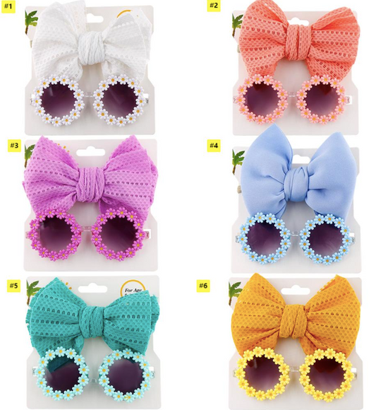 Kids Bow & Sunglasses SET