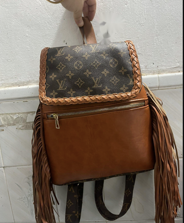 Fringe Faux LV Backpack