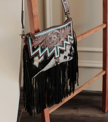 Cowhide Fringe Bag